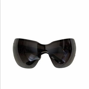 Gucci Sunglasses Rimless Shield Wrap Black